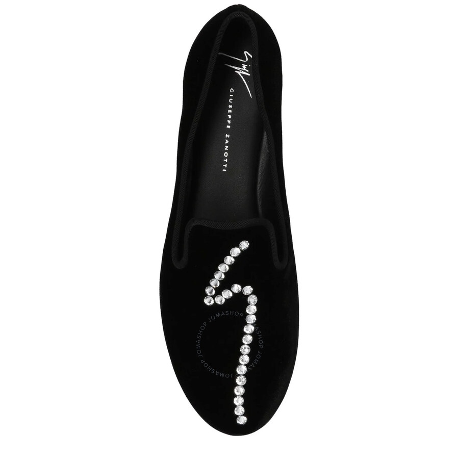 Giuseppe Zanotti G-Dalila Crystal Rhinestone Velvet Loafers - 3