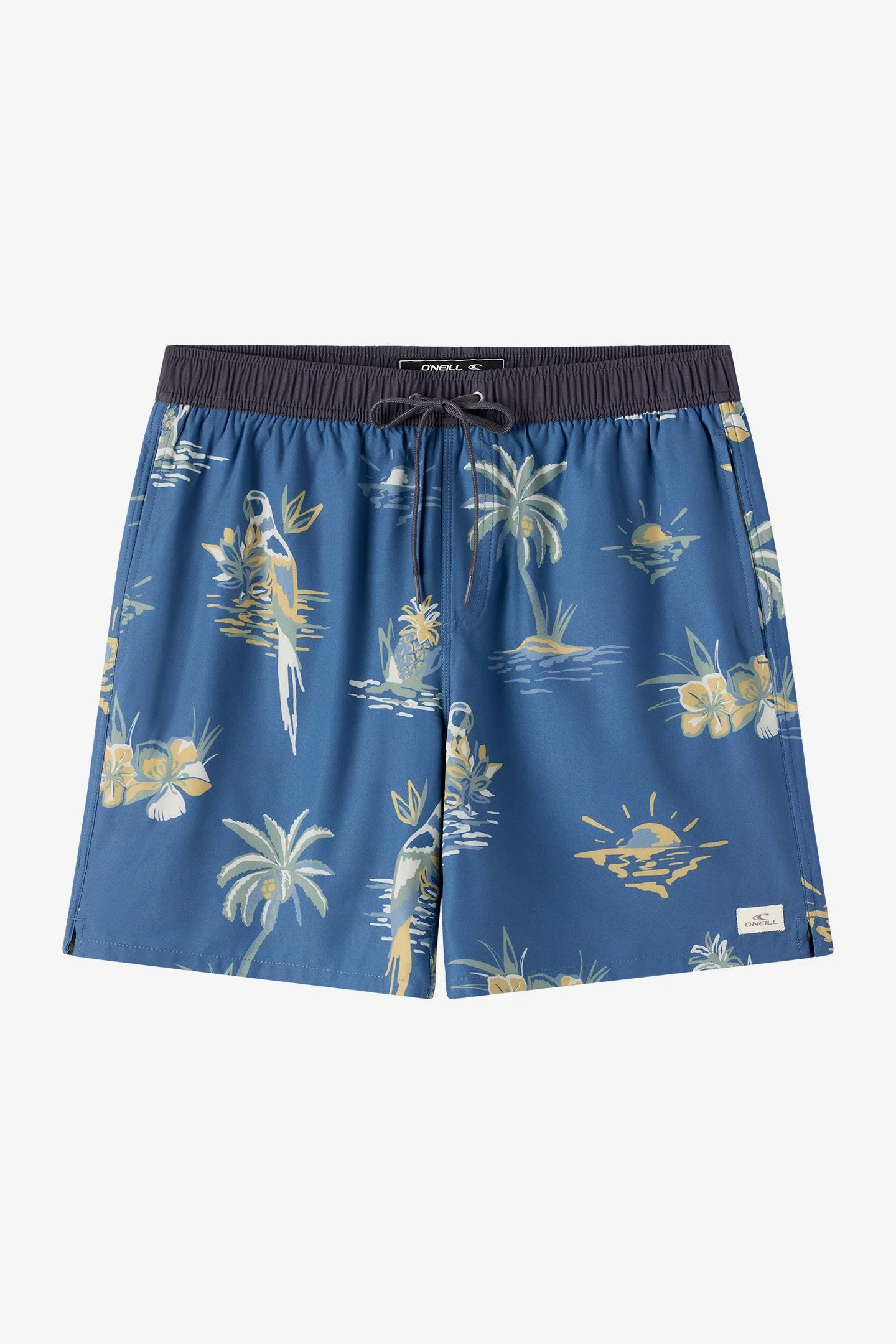 Hermosa Light Lined Elastic Waist 17" Swim Trunks - 1