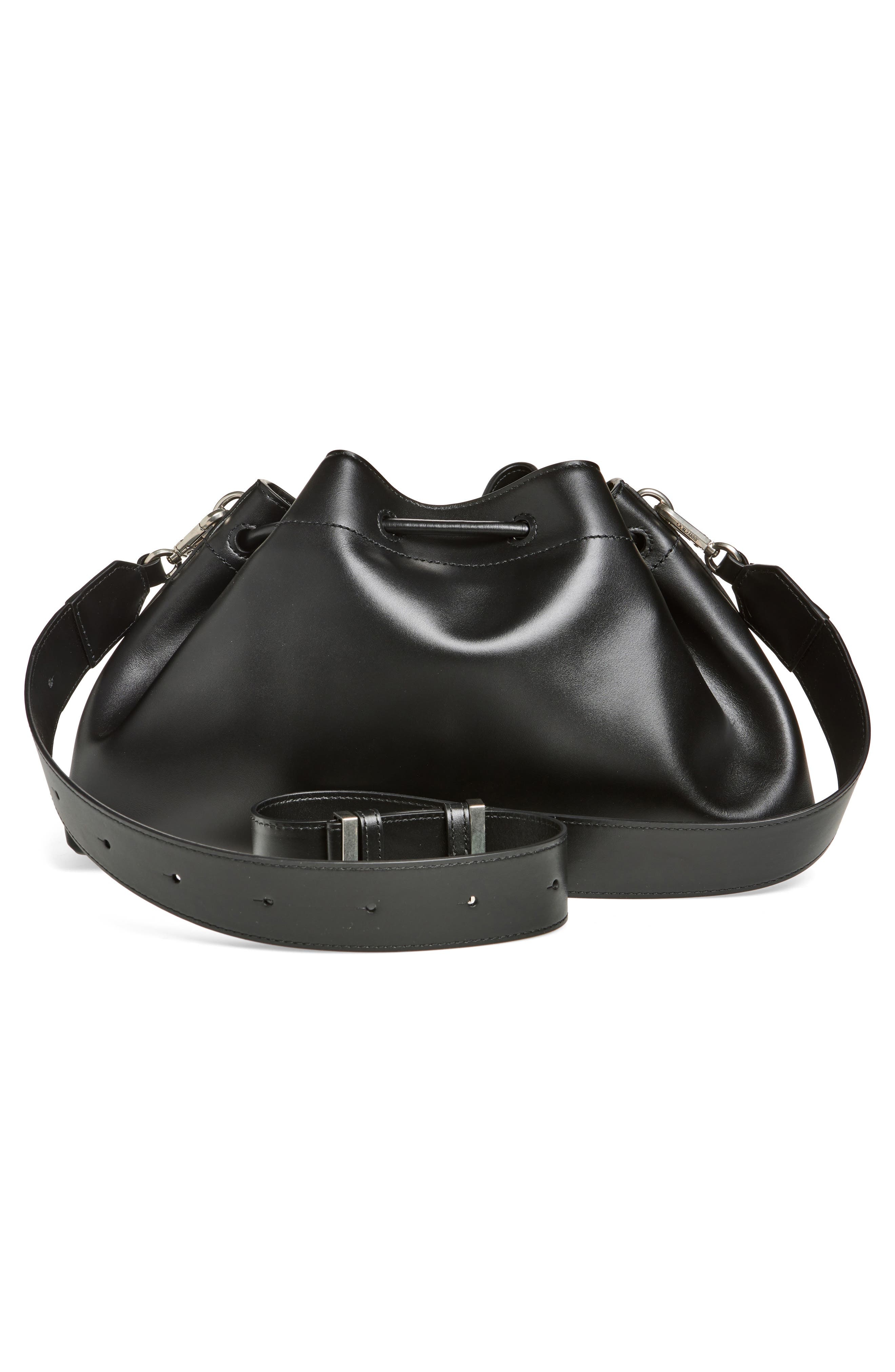 Jimmy Choo Cinch M Leather Bucket Bag in Black/Antique Silver at Nordstrom - 4