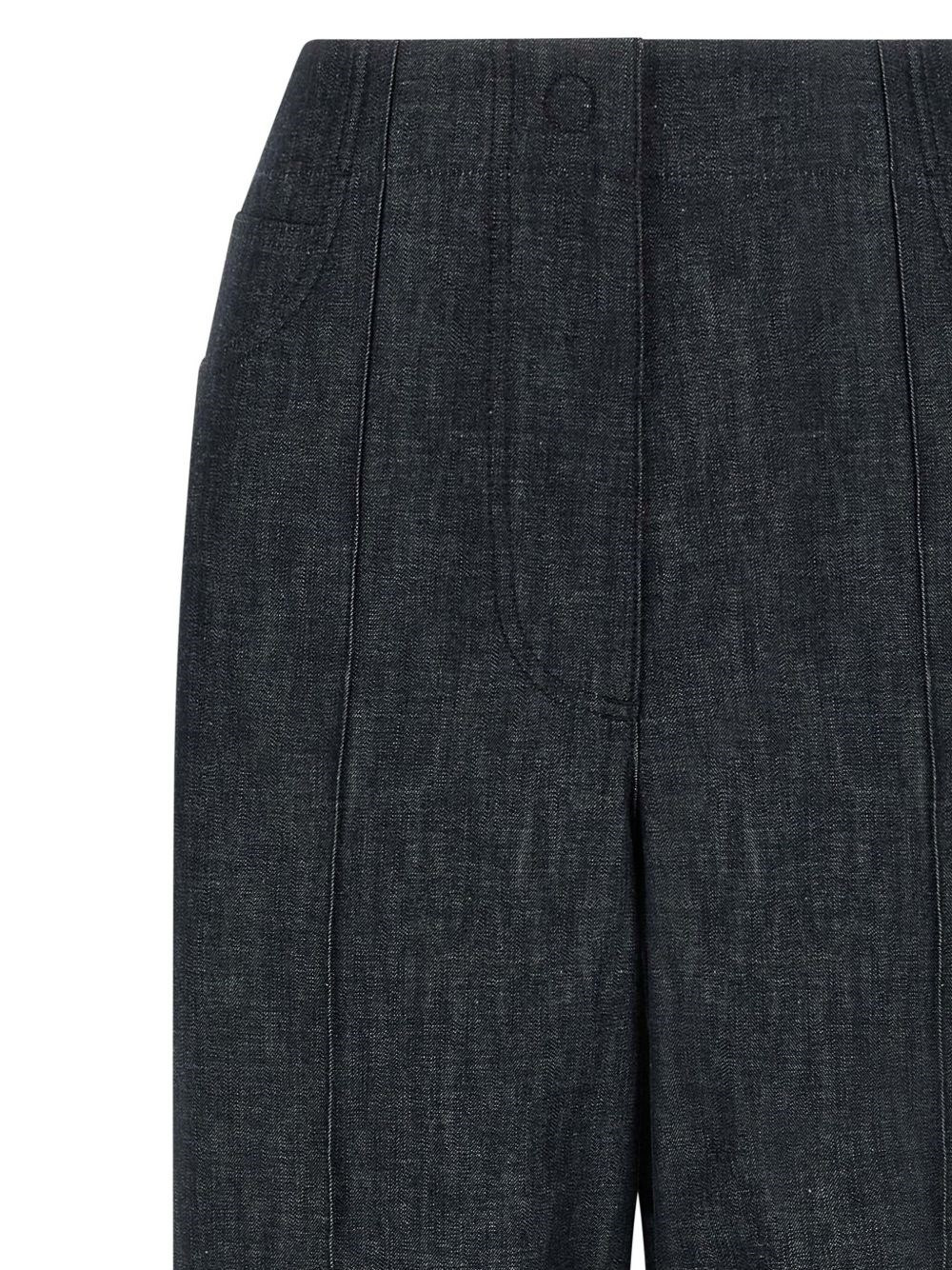 Cotton wide-leg trousers - 4