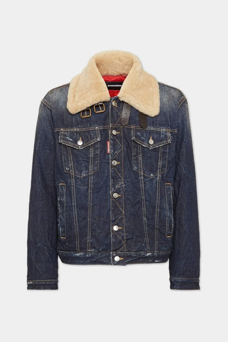 DENIM AVIATOR JACKET - 1