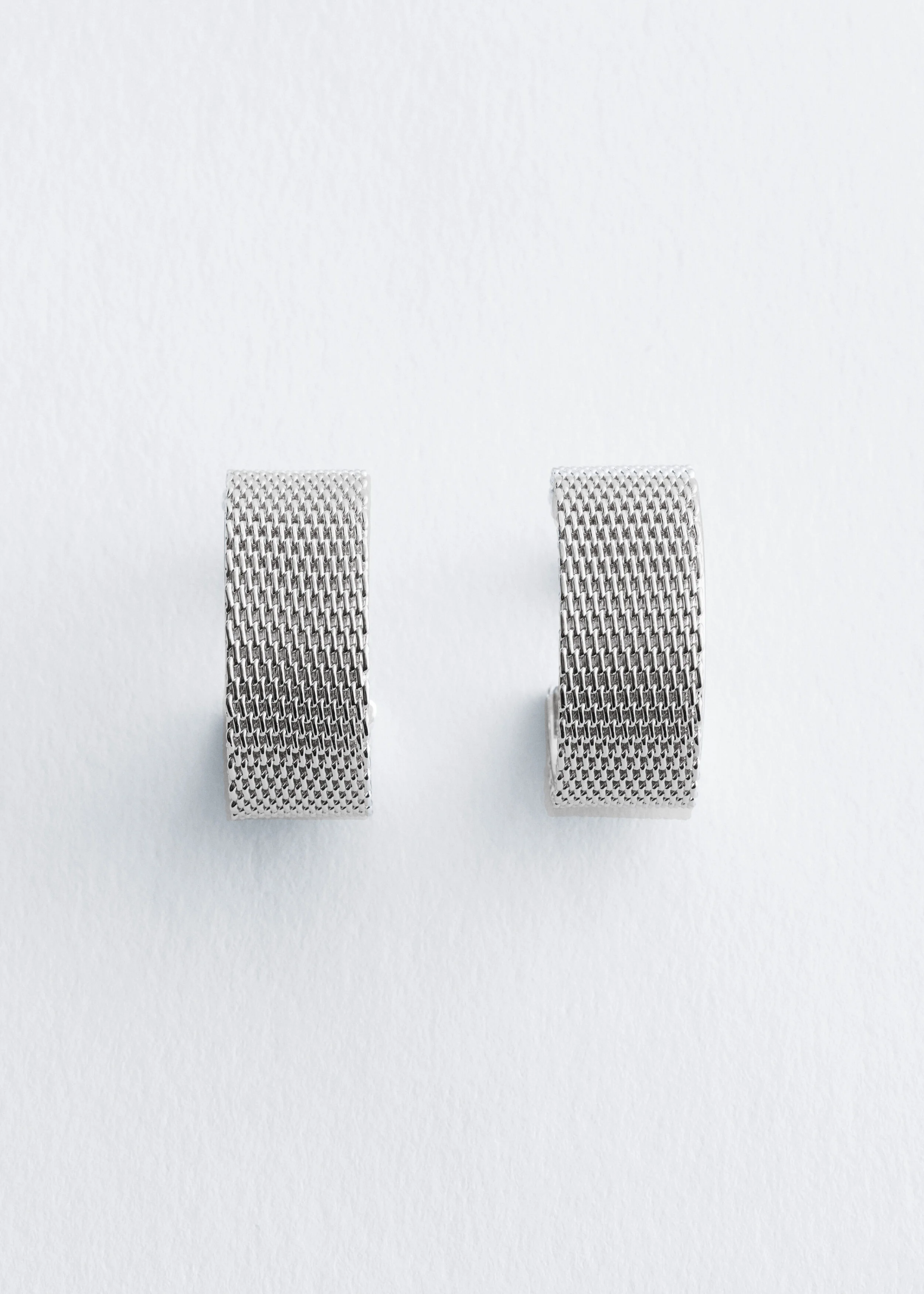 Flat Chain Hoop Earrings - 1