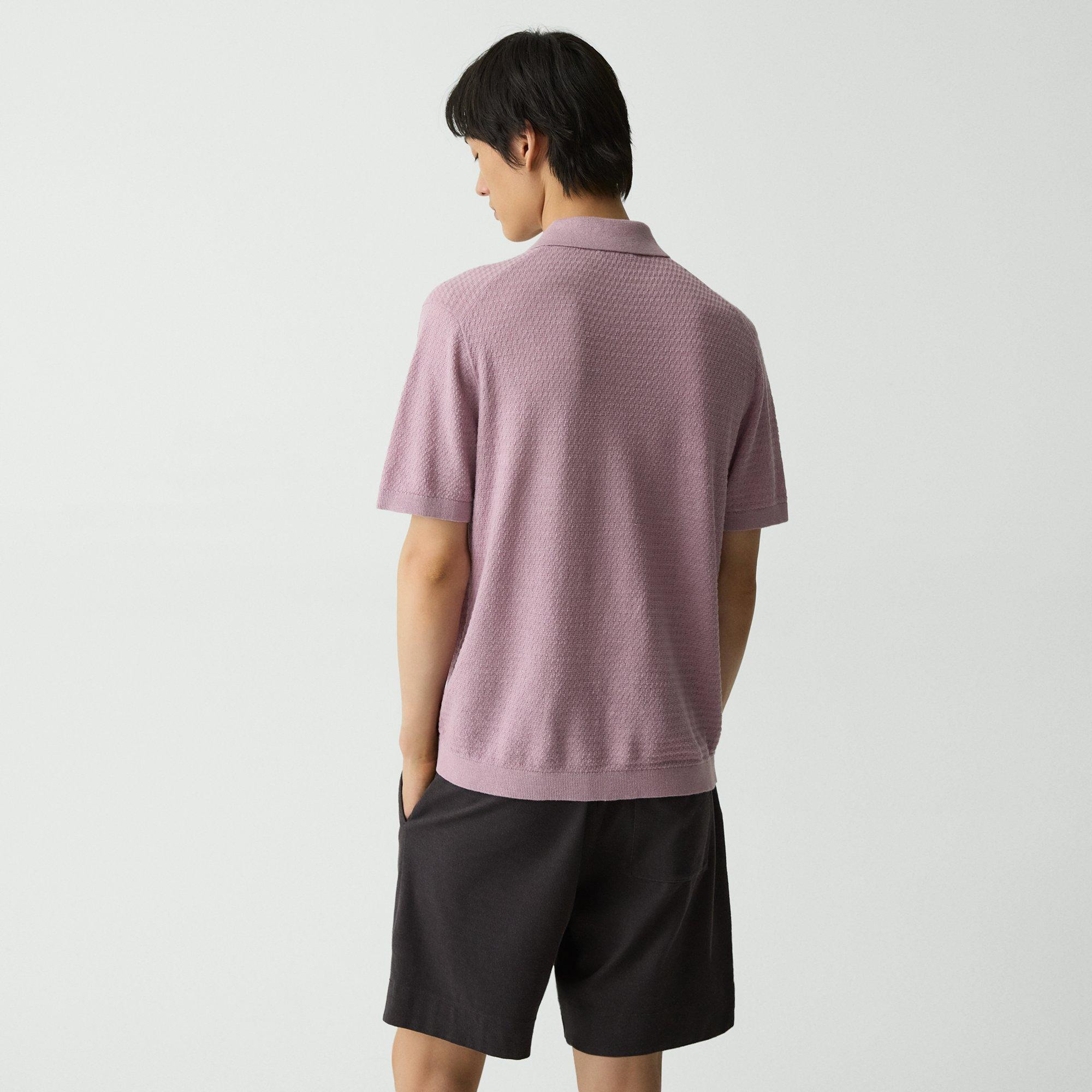Brenan Polo Shirt in Pacific Linen - 4
