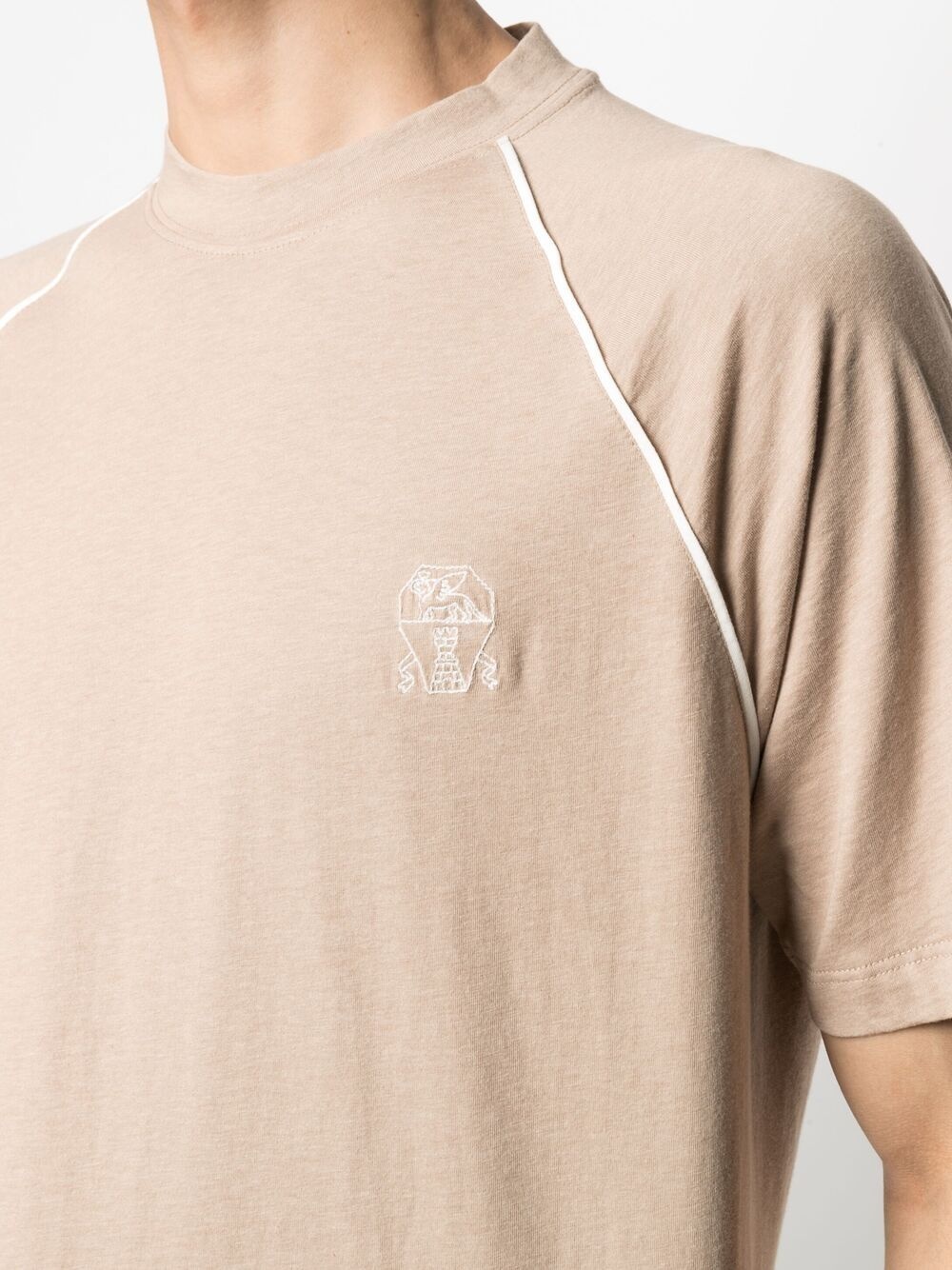 logo-embroidered cotton T-shirt - 5