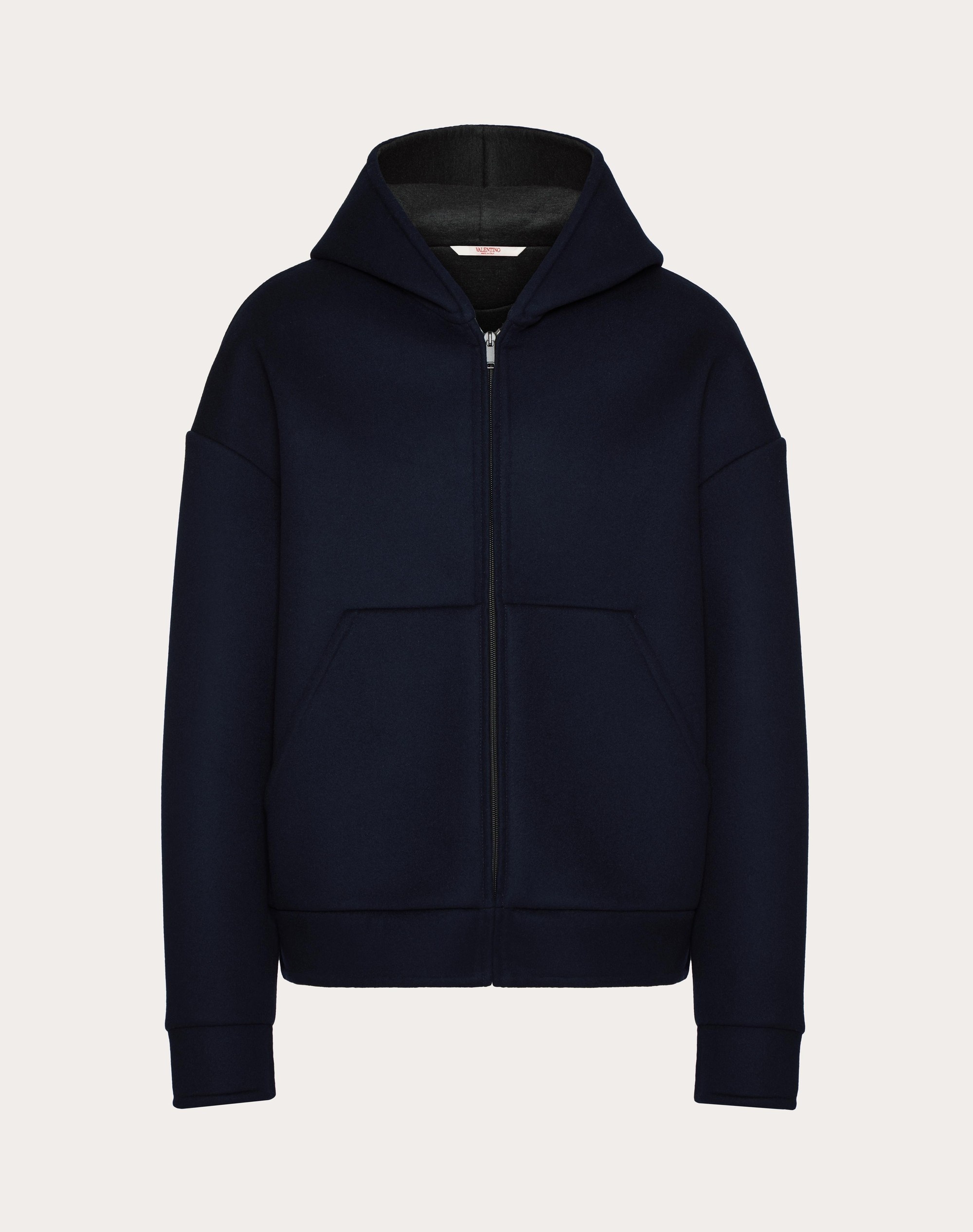 WOOL AND CASHMERE HOODED SWEATSHIRT - 1