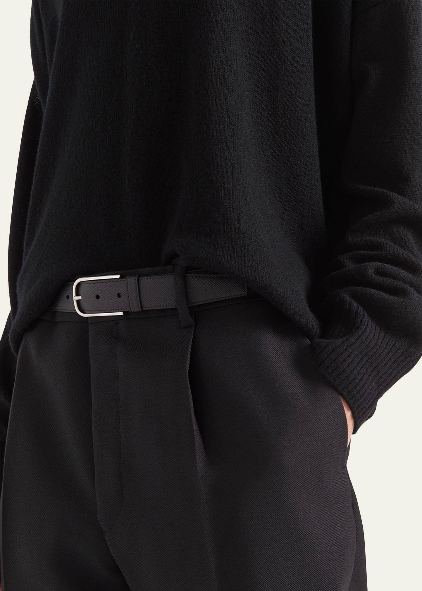 Men's Saffiano Leather Belt - 2