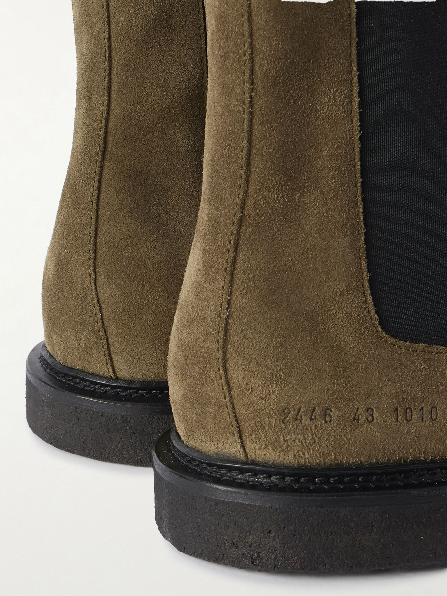 Waxed-Suede Chelsea Boots Green - 5