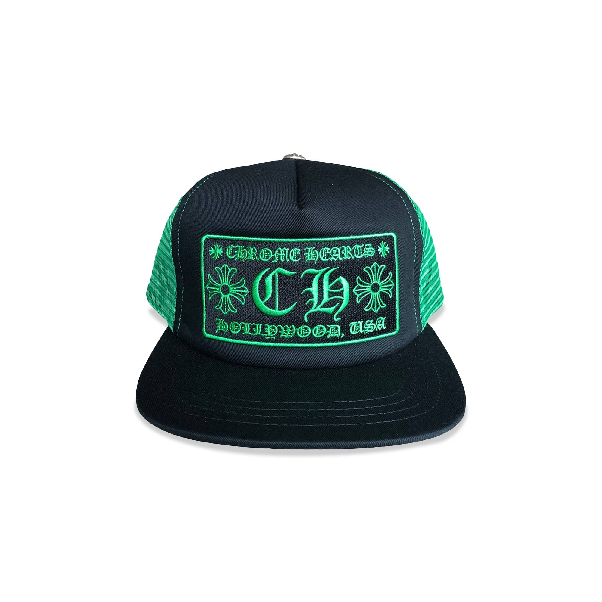 Chrome Hearts Hollywood Trucker Hat 'Black/Green' - 1