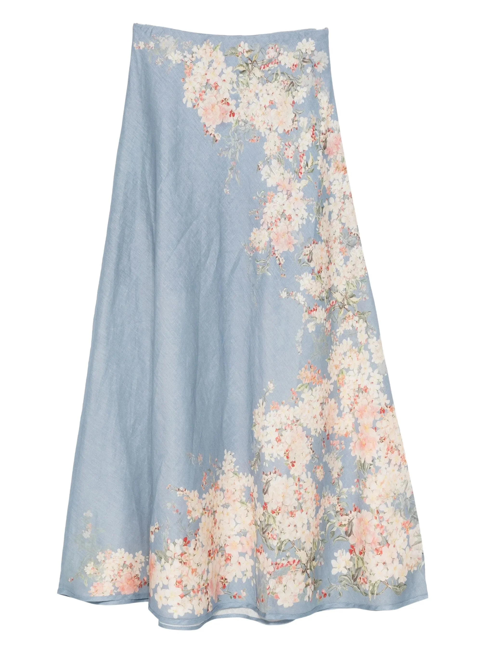 Cascadian floral-print linen skirt - 1