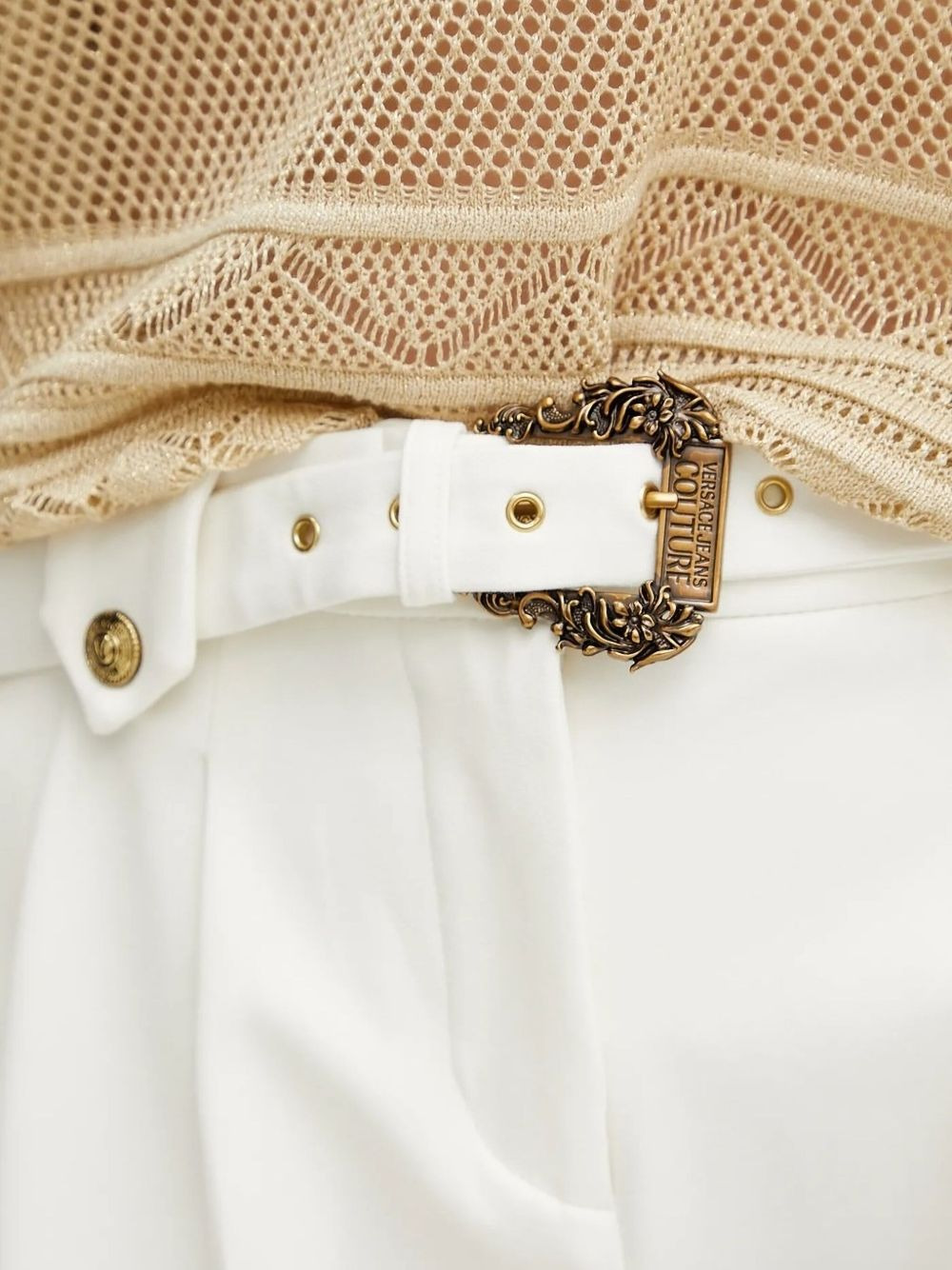belted pleated trousers - 3