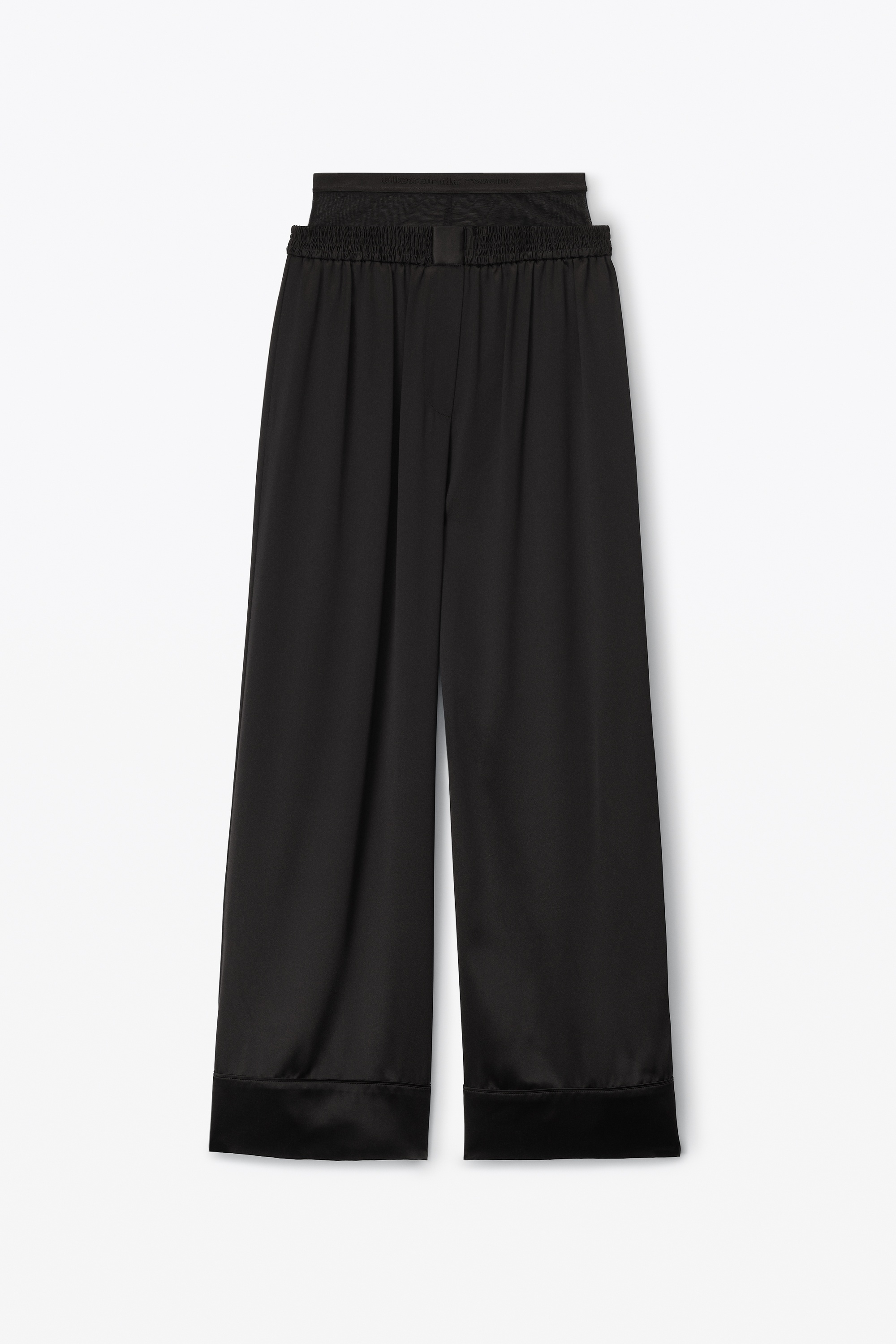 LAYERED BOXER PANT IN SILK CHARMEUSE - 1