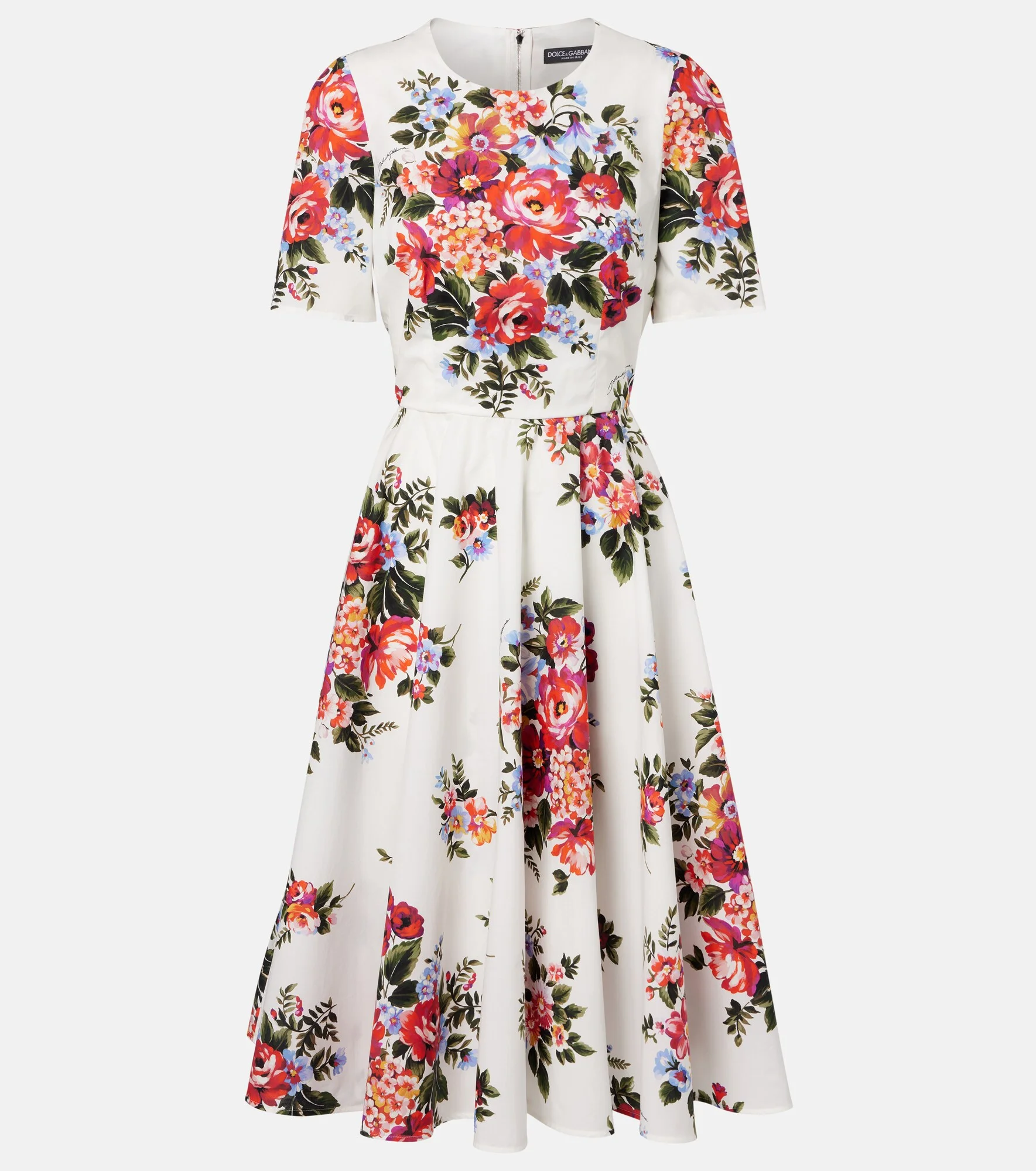 Floral cotton midi dress - 1