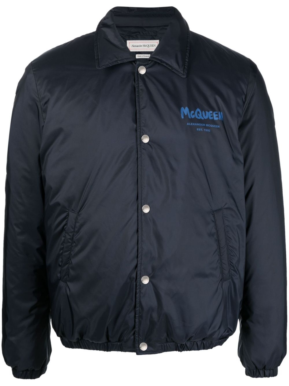 logo-print bomber jacket - 1