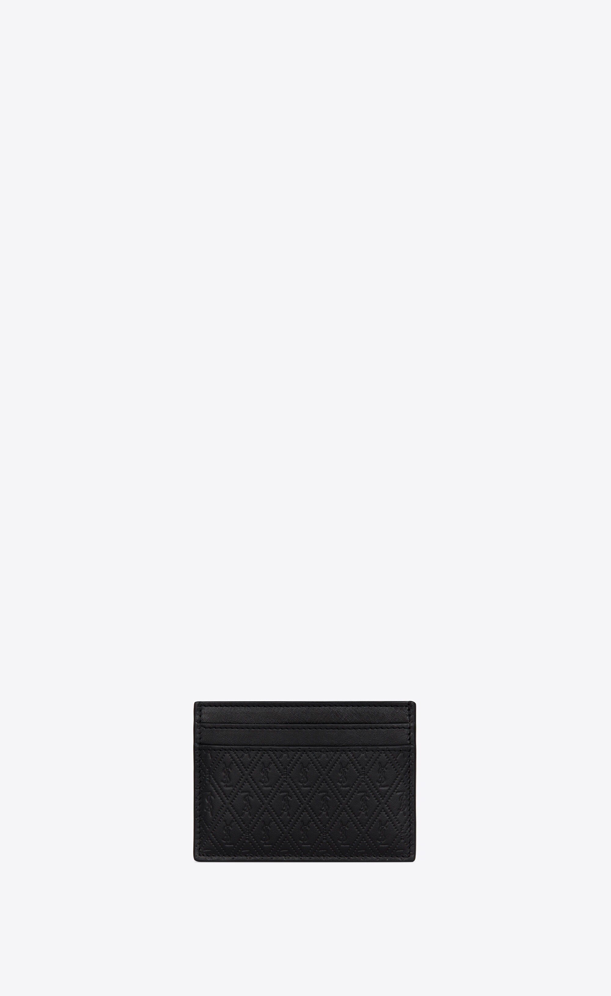 le monogramme all over card holder in embossed smooth leather - 1