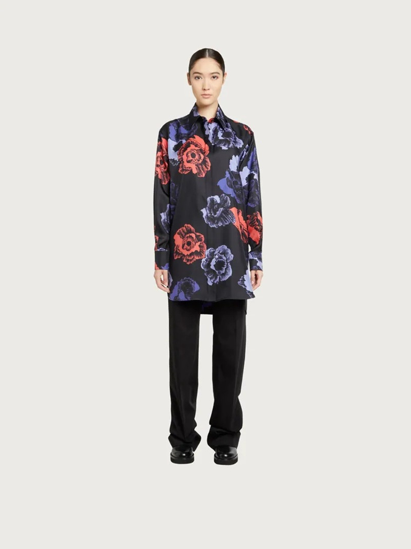 POPPIES PRINT SILK TUNIC 4