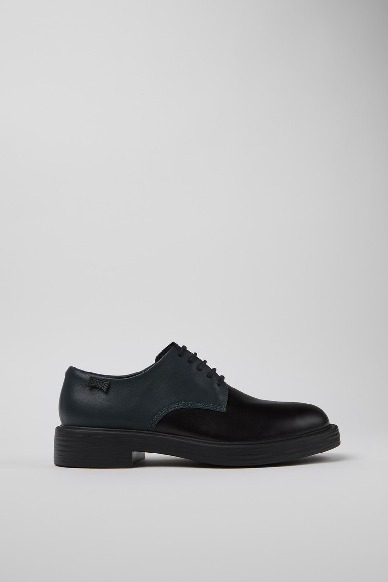 Black leather shoes for men 1