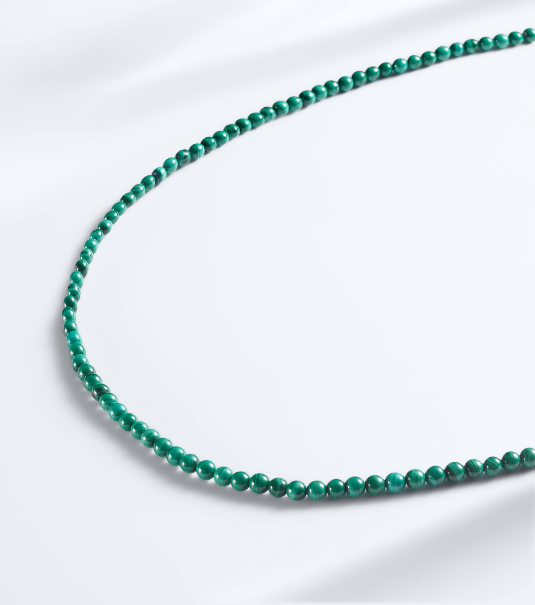14kt gold necklace with malachite - 4