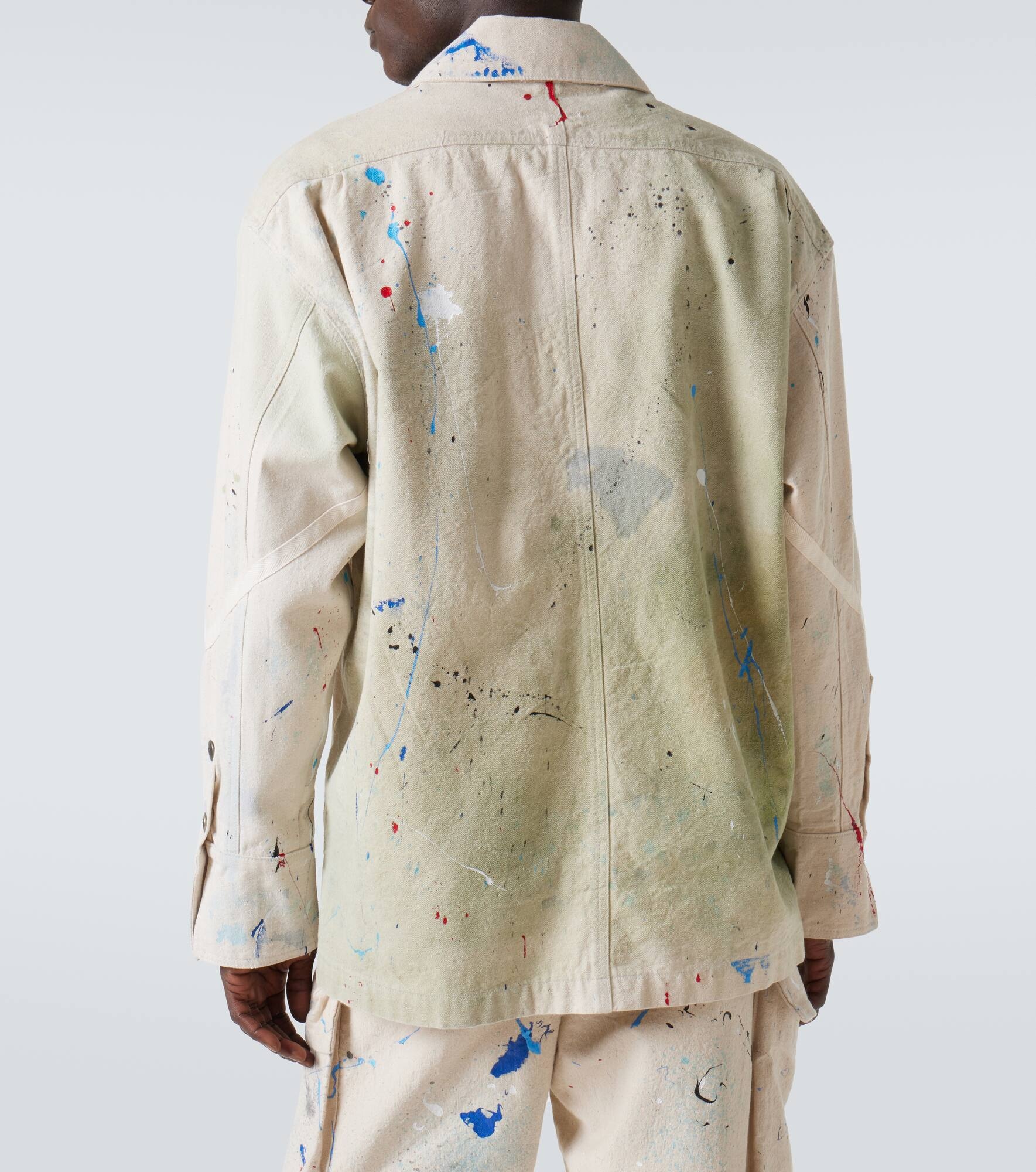 Painter printed cotton jacket - 4
