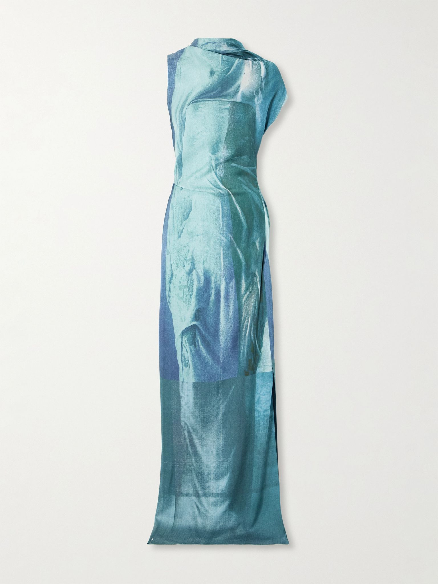 Satin gown Blue - 1