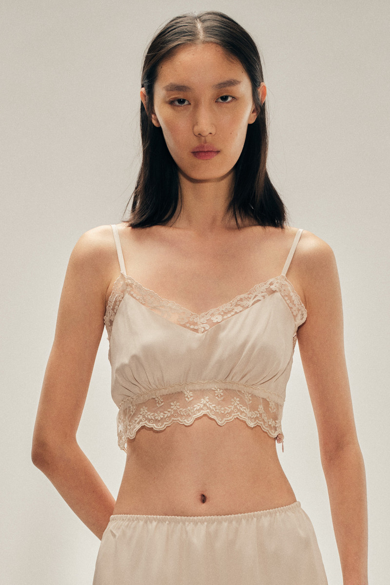 Lace Trim Negligee Bralette 1
