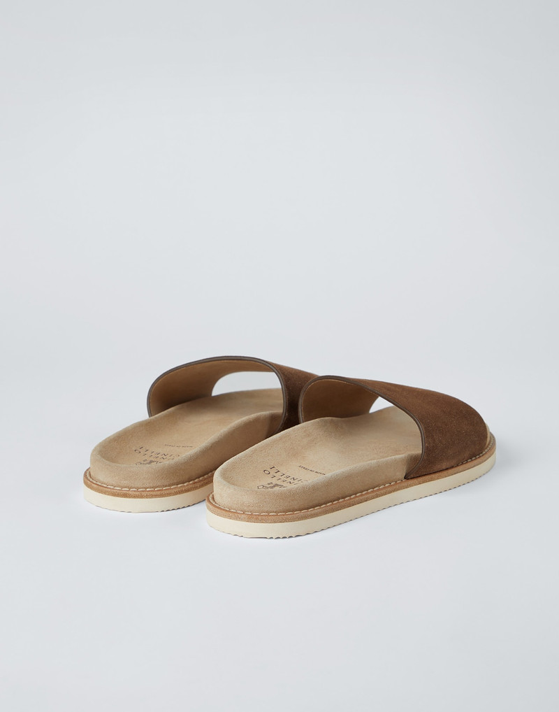 Brunello Cucinelli Suede urban slides outlook