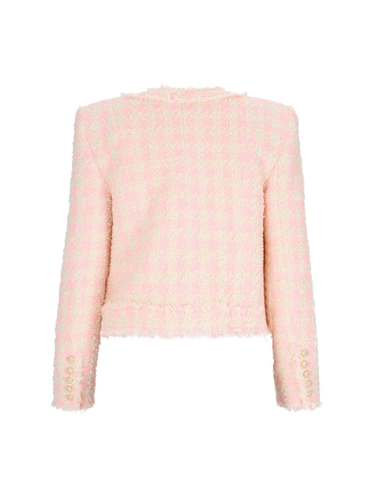 Balmain TWEED BUTTON JACKET | sugar | REVERSIBLE