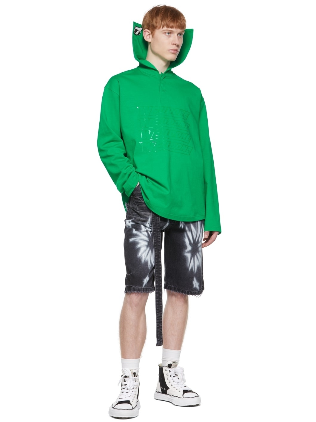 Green Cotton Henley - 4