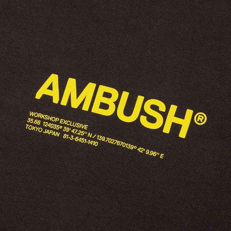 AMBUSH FLEECE WORKSHOP CREWNECK - CHOCOLATE TORTE/SOLAR POWER 3