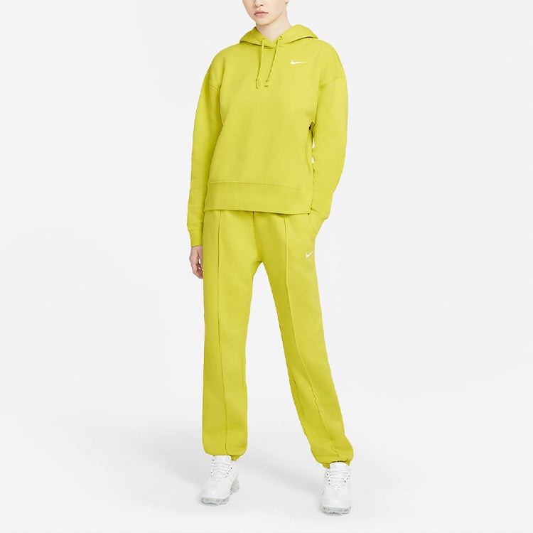 (WMNS) Nike Sportswear Casual Sports hooded Long Sleeves Hoodie Yellow Green Lime CZ2590-344 - 2