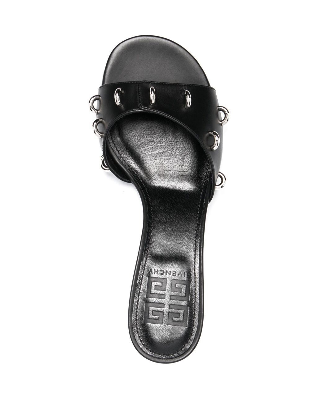 studded rings open-toe mules - 4