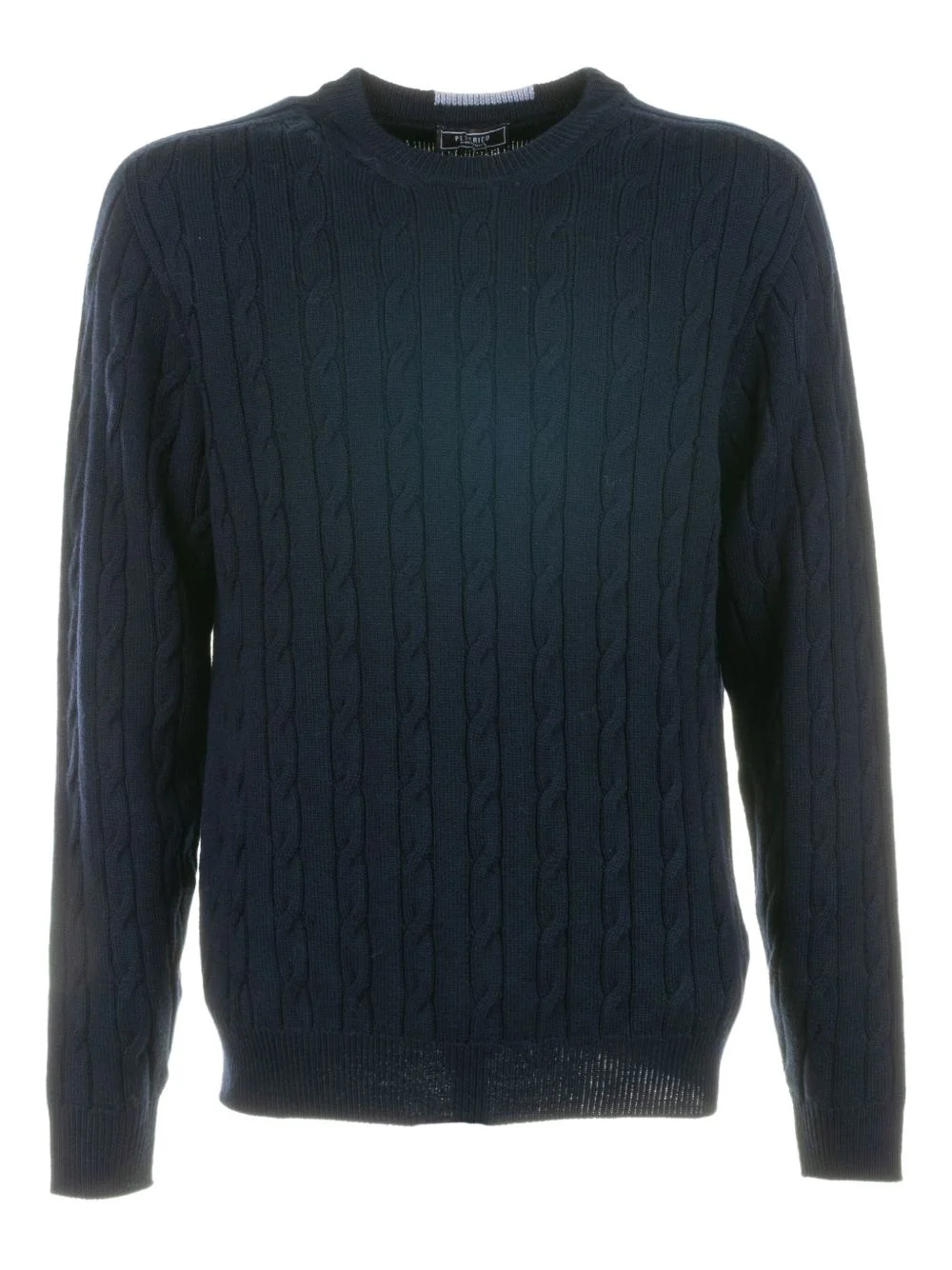 cable-knit crew-neck sweater - 1