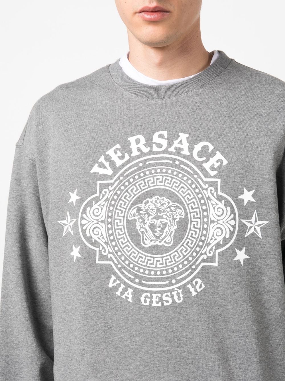 logo-print cotton sweatshirt - 5