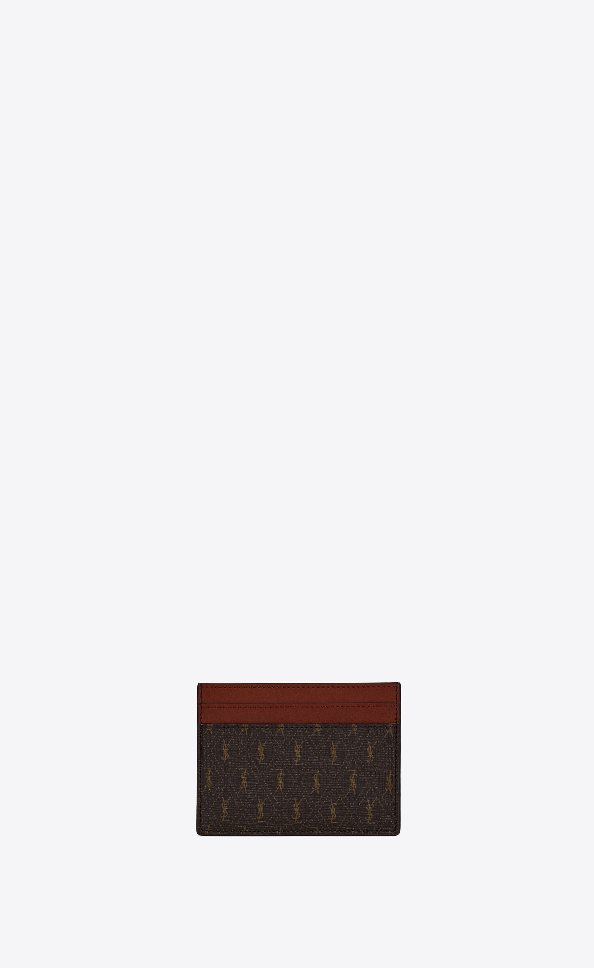 le monogramme card holder in saint laurent monogram canvas - 2