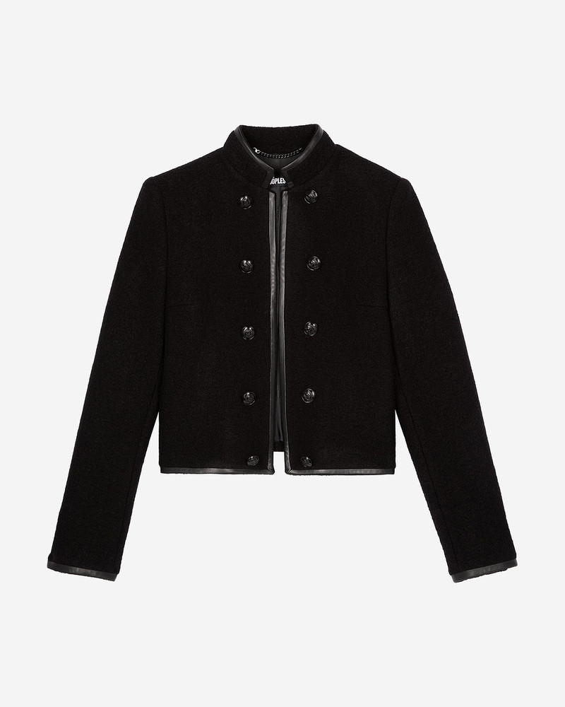 OFFICER-STYLE JACKET IN BLACK WOOL 1