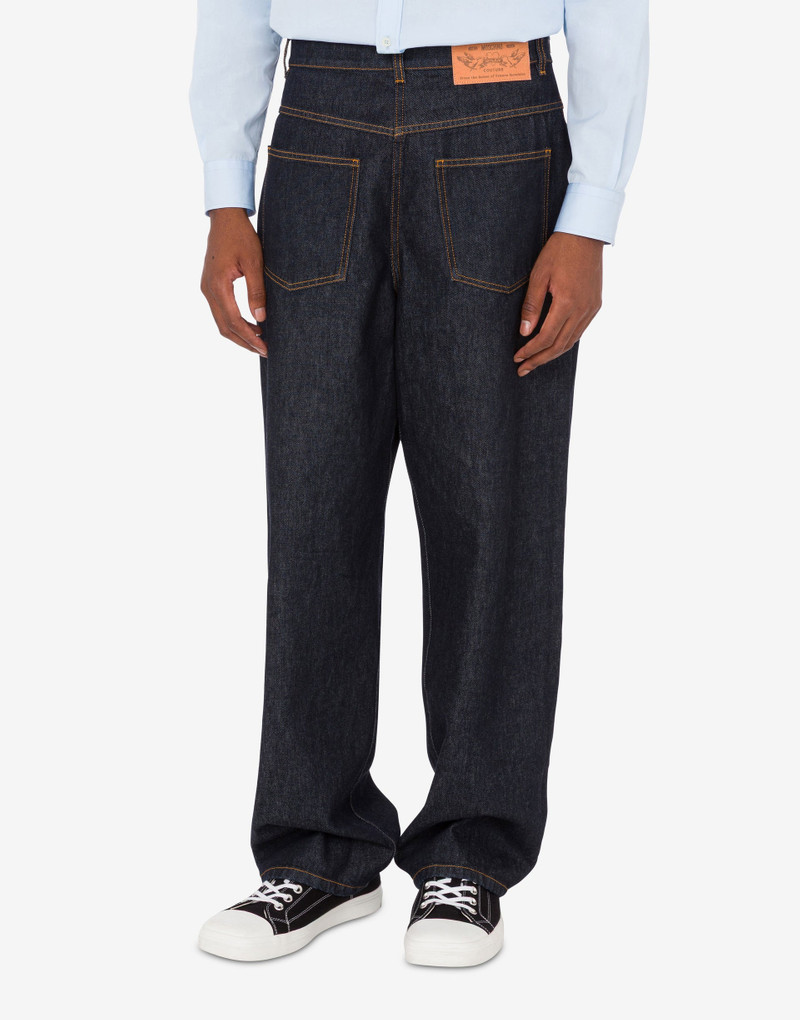 BLUE COTTON DENIM PANTS 1