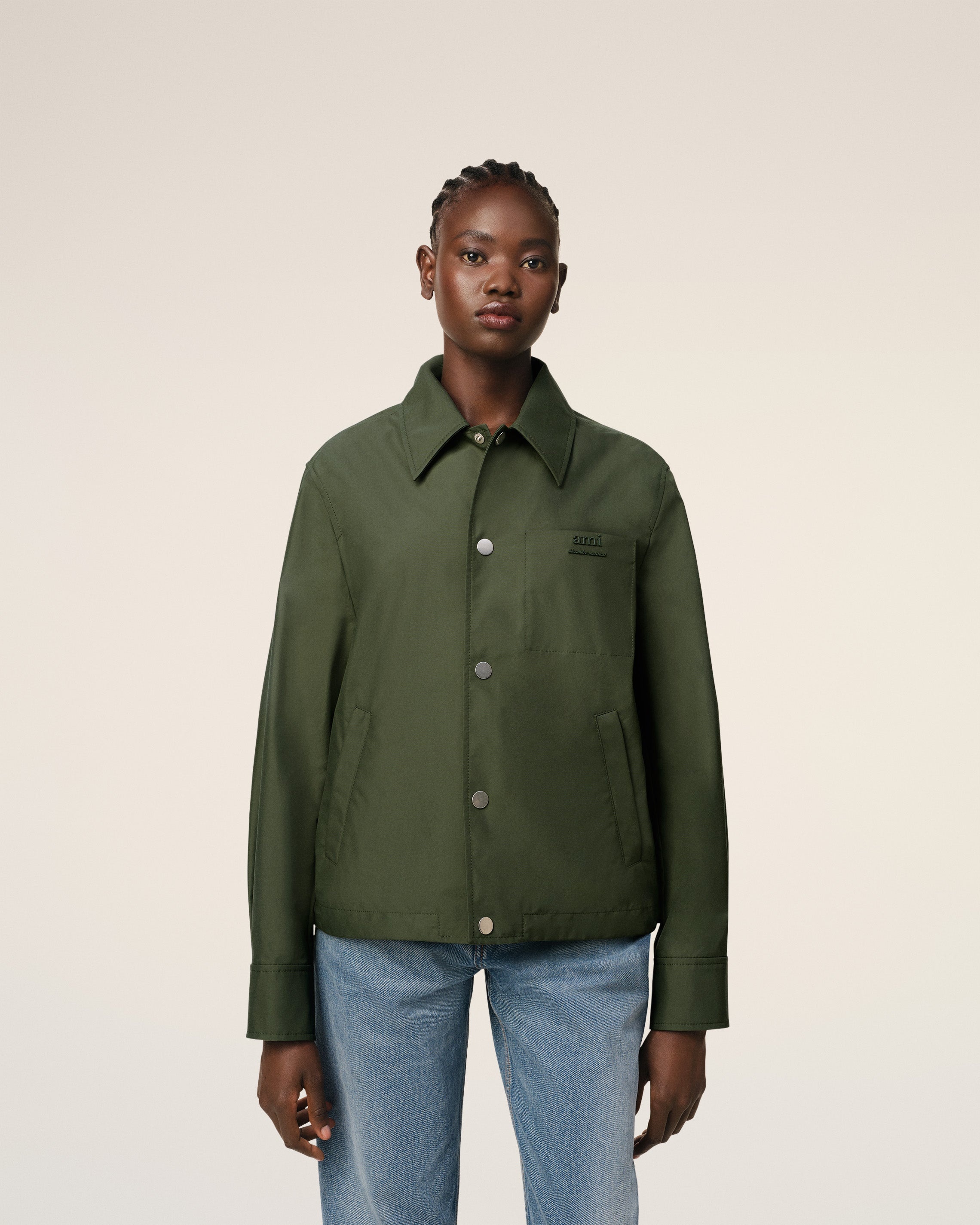 GREEN BUTTONED JACKET - 3