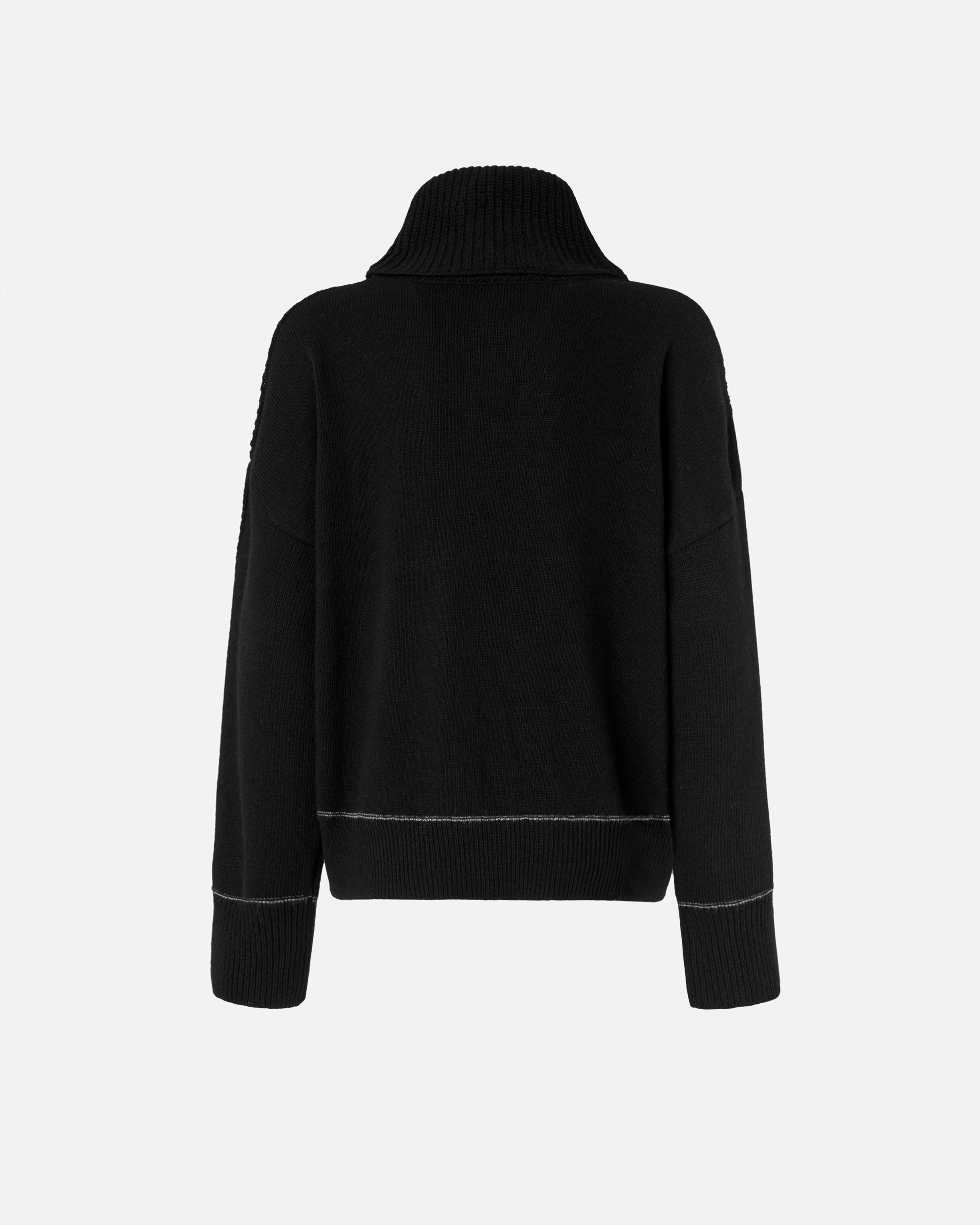 FINE WOOL AND CASHMERE TURTLENECK JUMPER - 6