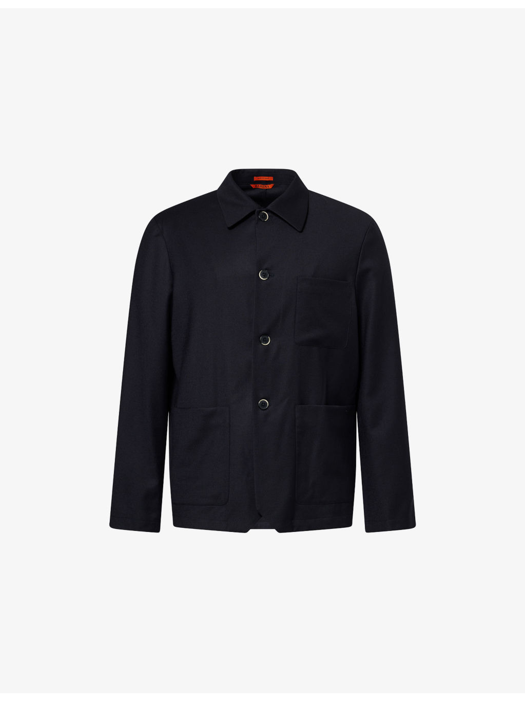 Patch-Pocket Wool Overshirt - 1