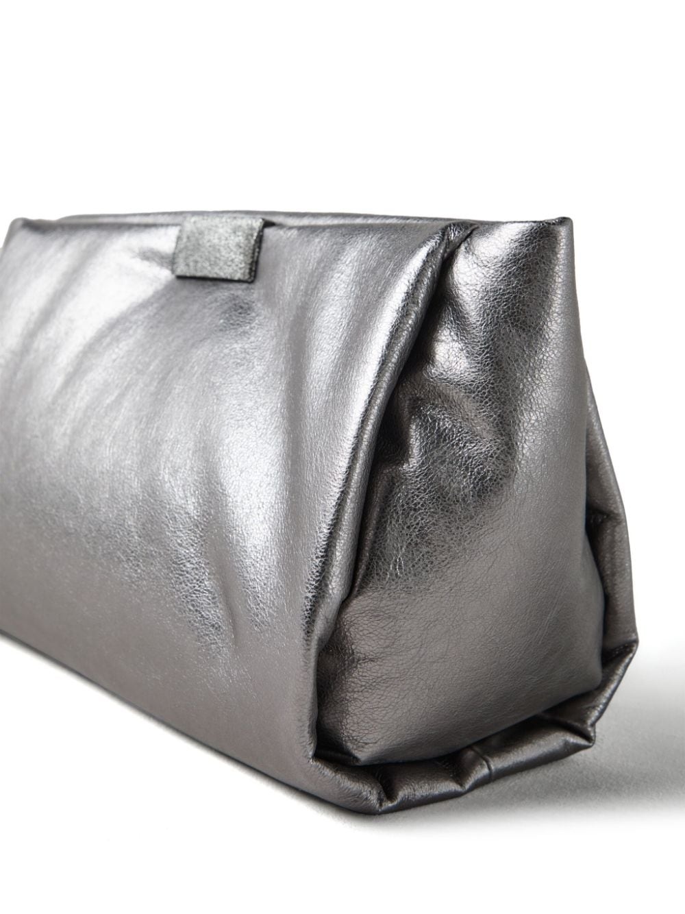 LamÃ© calfskin clutch bag - 5
