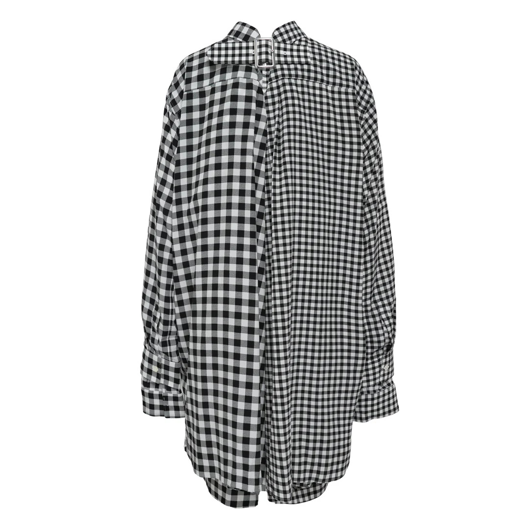Multi Check Buckled Blouse - 2