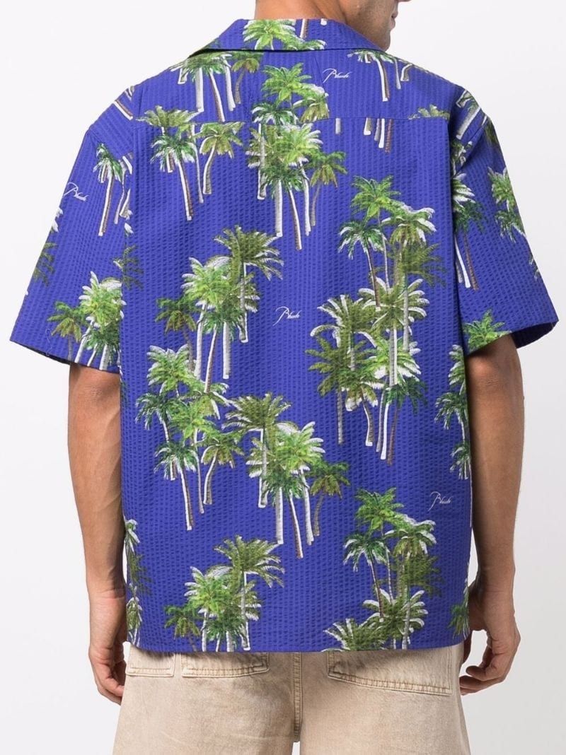 palm tree-print shirt - 4