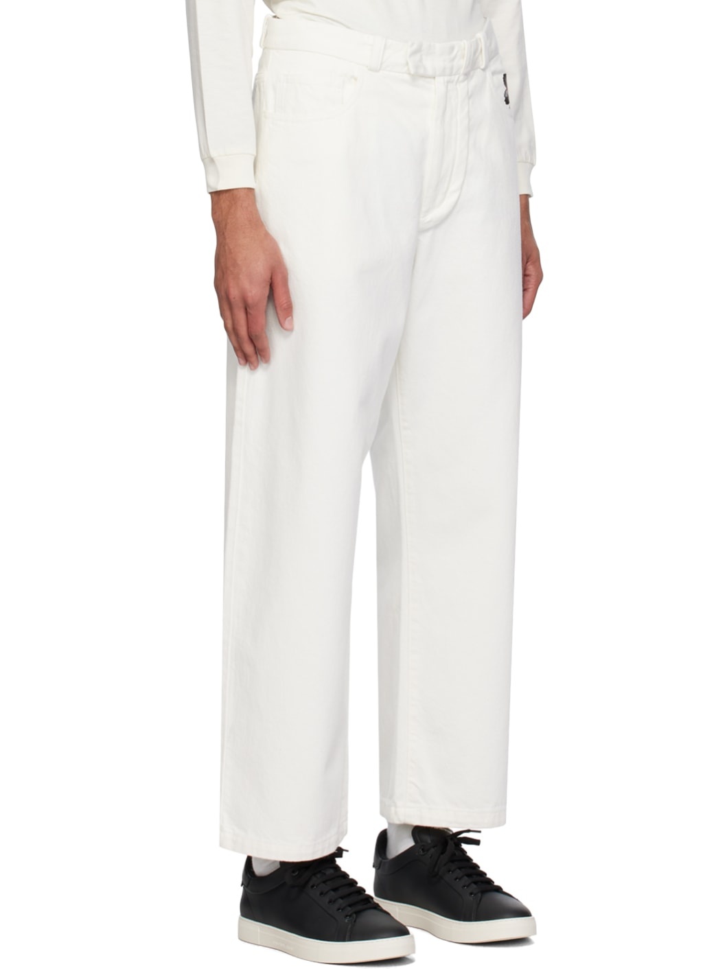 White Bonded Jeans - 2