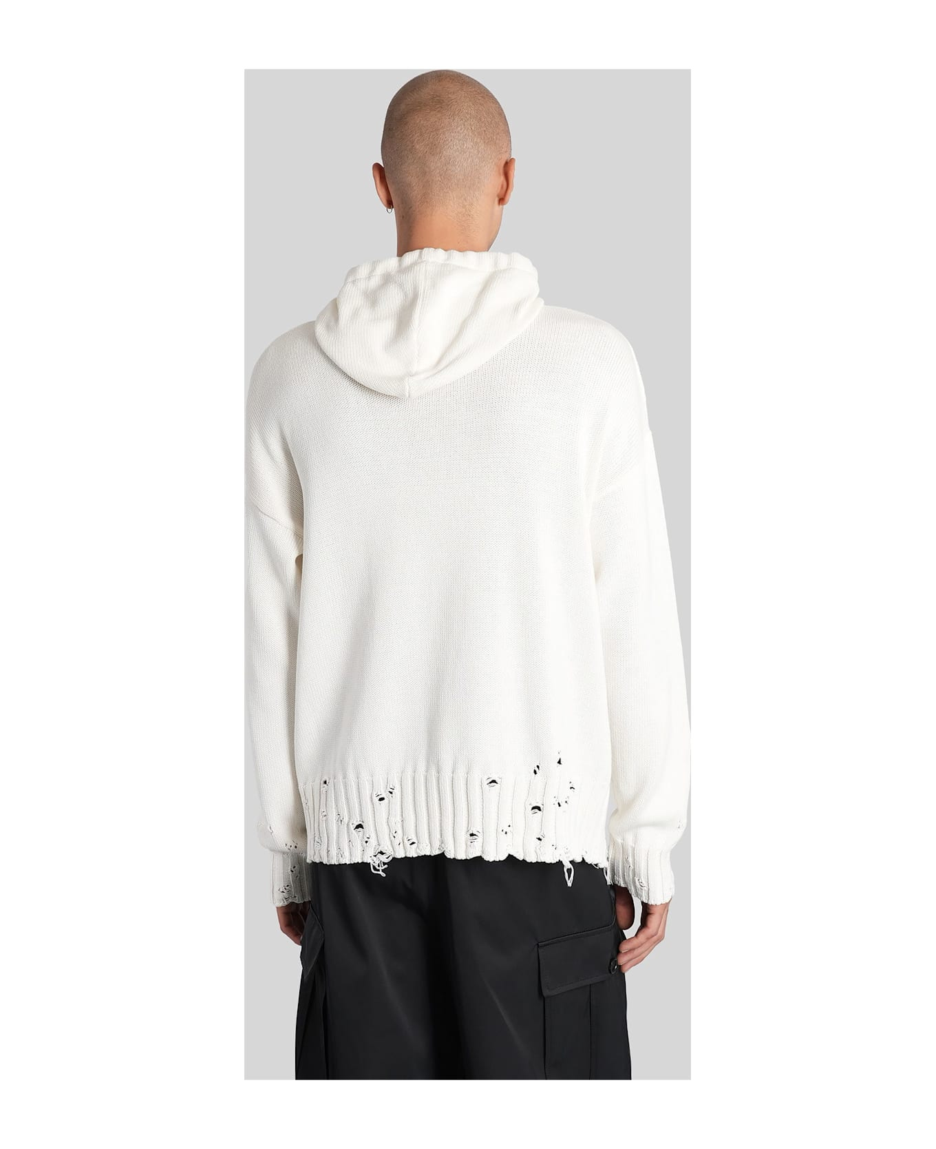 Sweatshirt In White Cotton - 3
