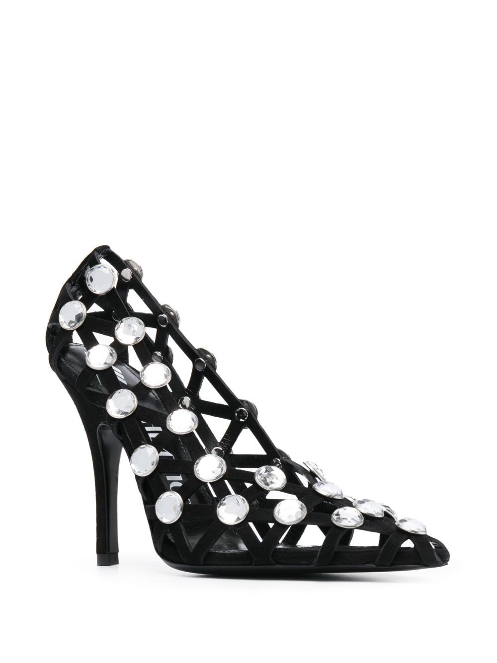 Grid 105mm rhinestone-embellished pumpss - 2