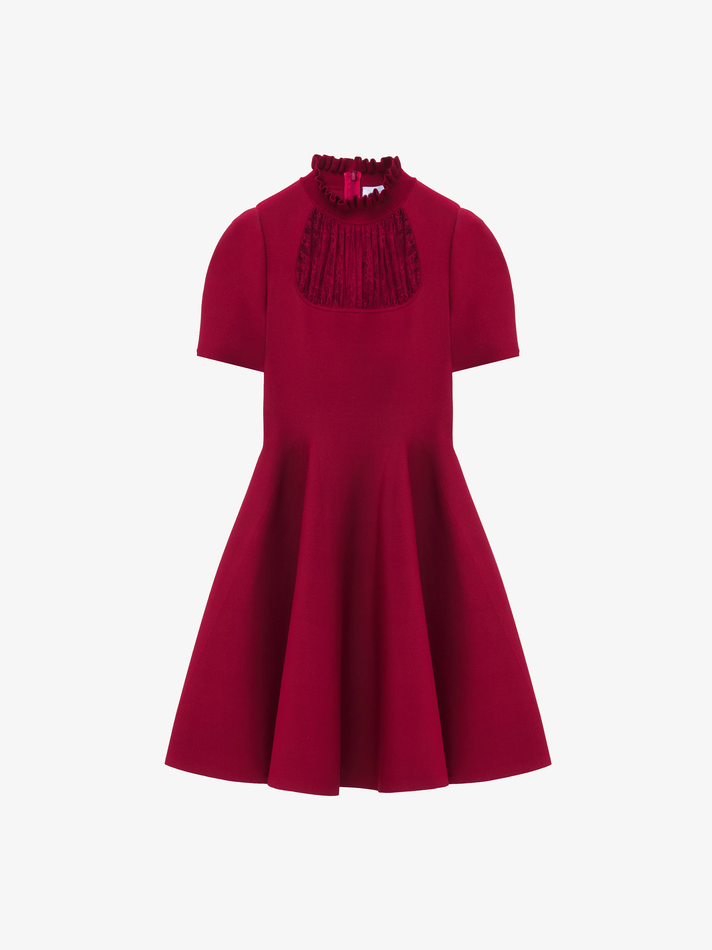 Lace Panel Mini Dress - 1