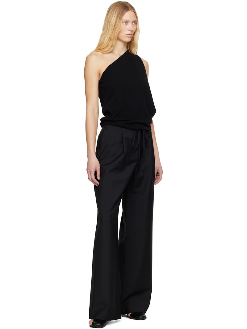 RÓHE Black Relaxed Drawstring Trousers outlook