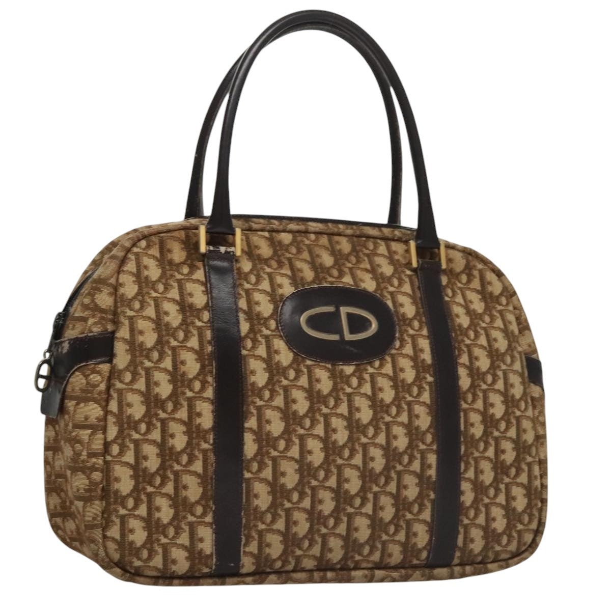 DIOR Trotter Canvas Hand Bag Brown - 1