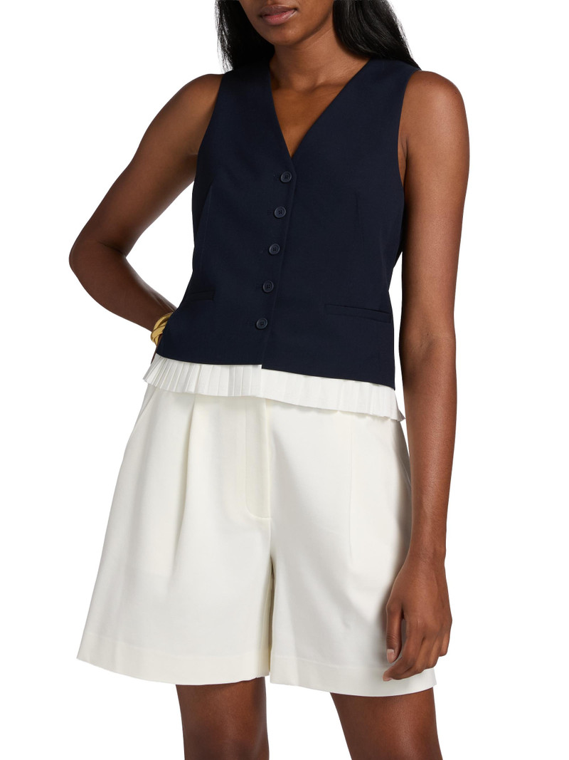 Women's Laiken Pleated-Trim Vest - Midnight 3