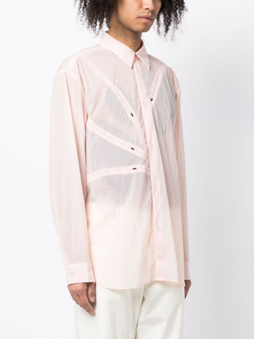 decorative-zip detailing shirt - 4