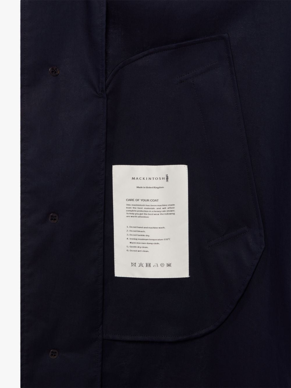 WOLFSON NAVY RAINTEC COTTON LONG HOODED COAT | GMC-110 - 6